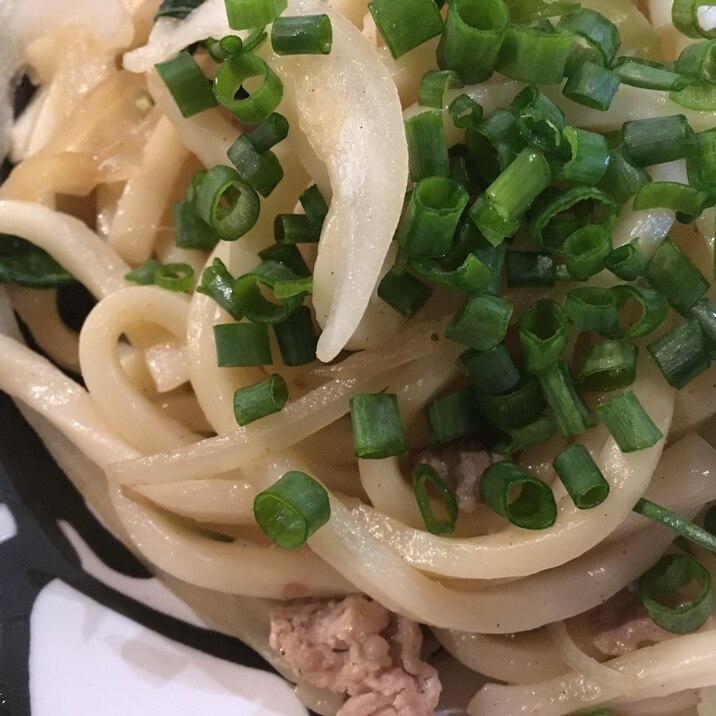 豚しょうが焼きうどん